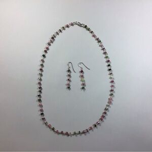 Elegant Tourmaline and Sterling Necklace Set